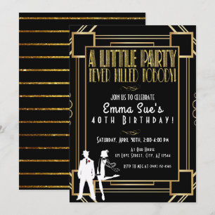 Roaring 20's Flapper Party Geburtstagseinladung Einladung