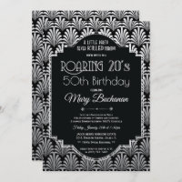 Roaring 20s Geburtstagseinladung