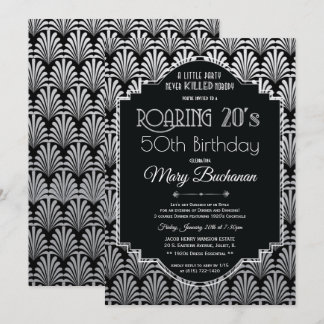 Roaring 20s Geburtstagseinladung Einladung