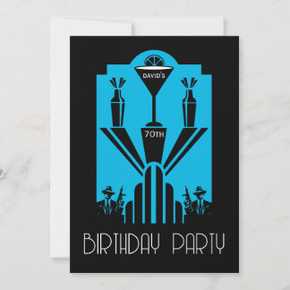 Roaring 20ties Art Deco Gangster Geburtstag Einladung