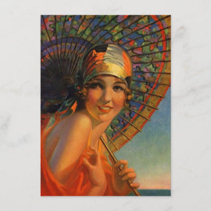 Roaring 20ties Cloche Parasol Flapper Einladung