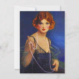 Roaring 20ties Midnight Blue Flapper Einladung