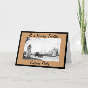 Roaring 20ties Theme Costume Party Einladung