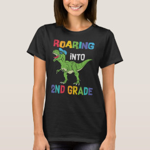 Roaring 2. Klasse Back School T rex Dinosaur Kinde T-Shirt