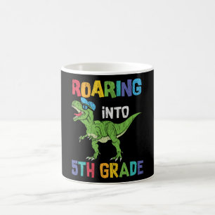 Roaring 5th Grade Back School T rex Dinosaur Kinde Kaffeetasse