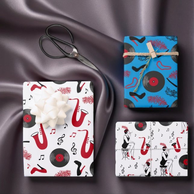 Roaring Art Deco Wrapping Paper der 1920er Jahre Geschenkpapier Set (Von Creator hochgeladen)