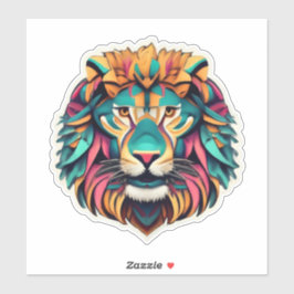 Roaring Artistry Lion Sticker Collection