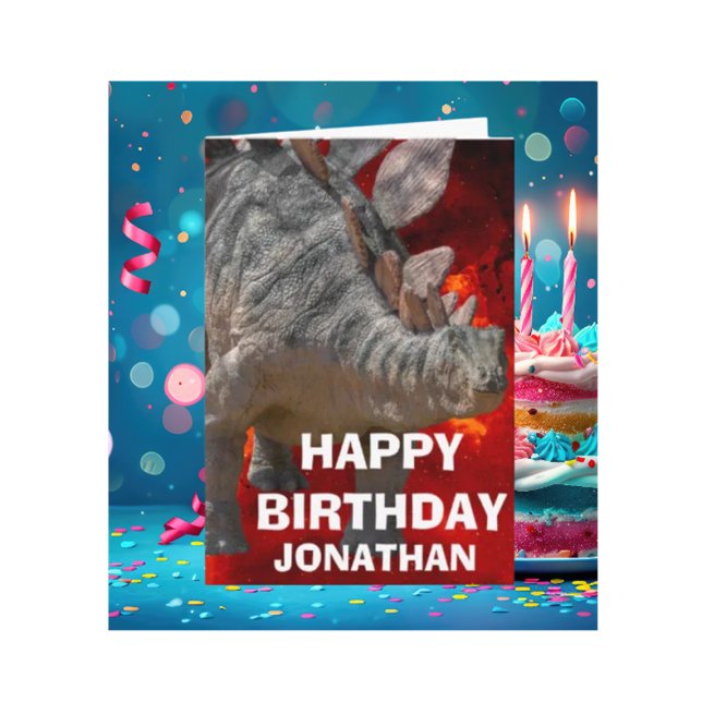 Roaring Aufregung Dinosaur Geburtstagsparty Karte (Roar-some Dinosaur Birthday Fun!)