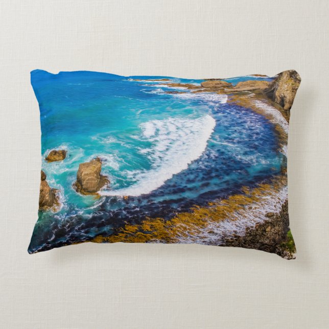 Roaring Bay am Nugget Point Dekokissen (Rückseite)