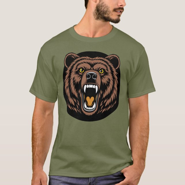 Roaring Bear Power Emblem T-Shirt (Vorderseite)
