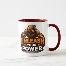 Roaring Bear Strength Motivation Tee Tasse