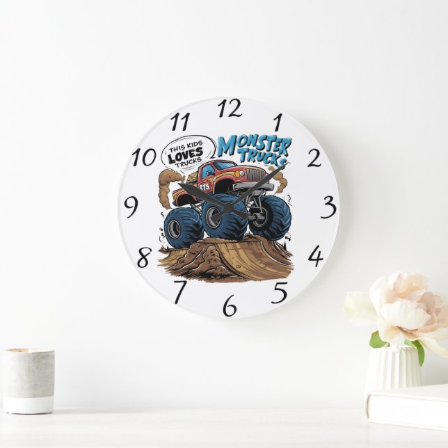 Roaring Beast Rampings durch die Erde Große Wanduhr (Zuhause)