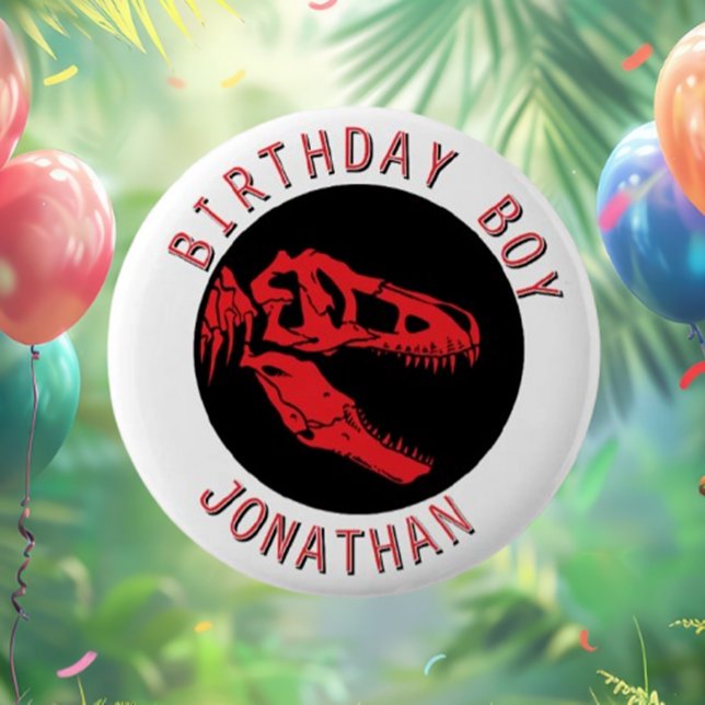 Roaring Birthday Überraschung Button (Roaring Dino Birthday Surprise Button: Unleash the Fun!)
