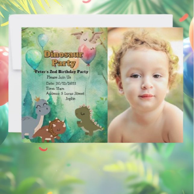 ROARING Dinosaur Geburtstagsparty! Einladung (Roaring Dinosaur Birthday Party! Fun Invitations for Kids)