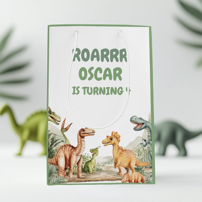 Roaring Dinosaur Geburtstagsparty Mittlere Geschenktüte (Von Creator hochgeladen)