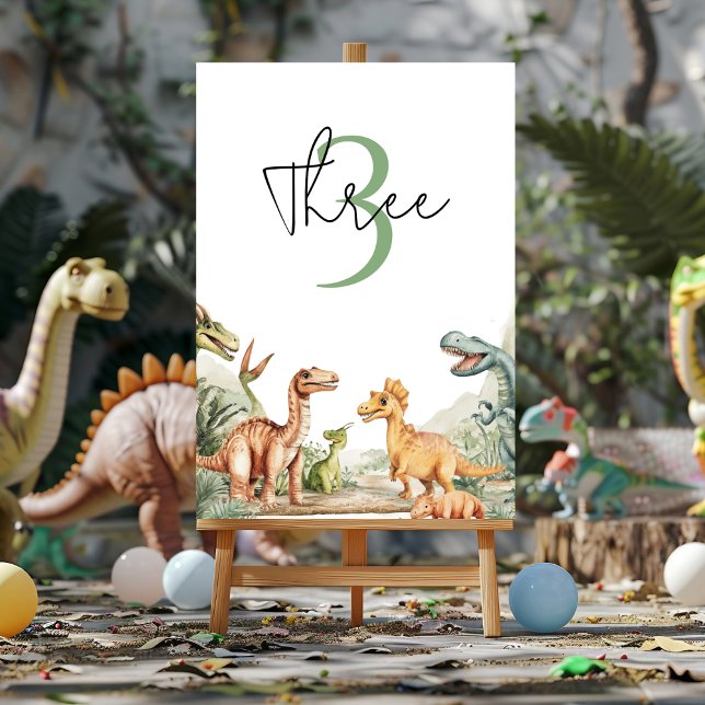Roaring Dinosaur Geburtstagsparty Tischnummer (Von Creator hochgeladen)