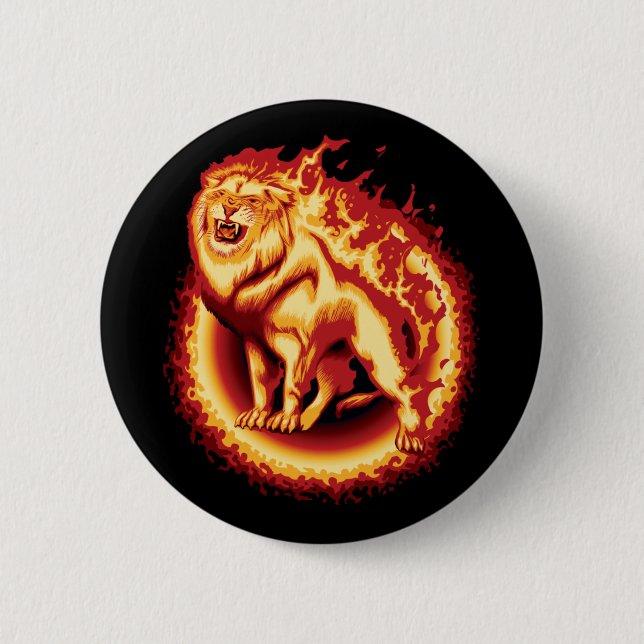 Roaring Fire Lion Button (Vorderseite)