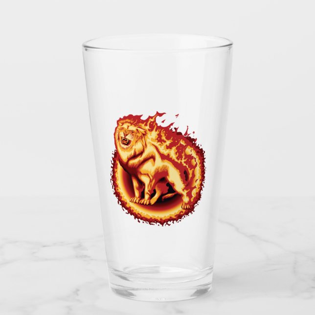 Roaring Fire Lion Glas (Vorderseite)