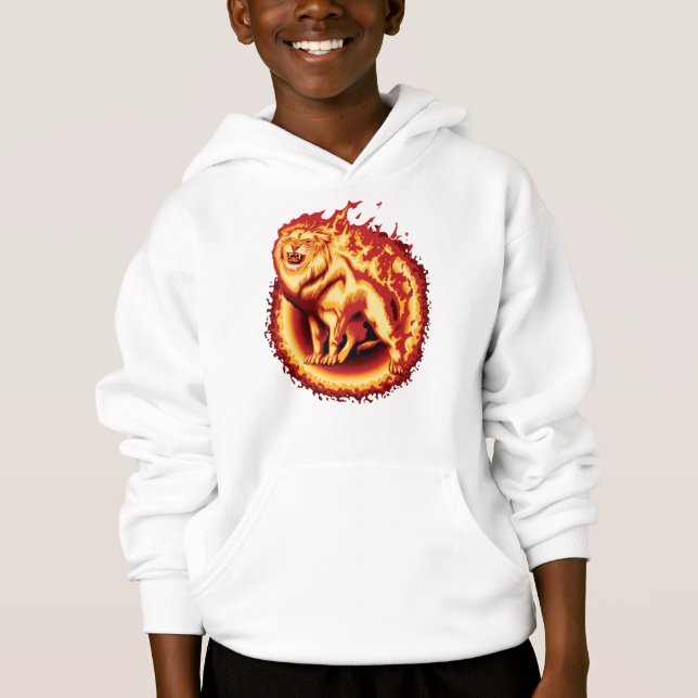 Roaring Fire Lion Hoodie (Vorderseite)