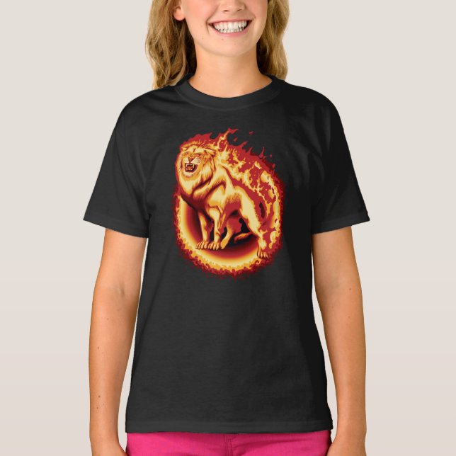 Roaring Fire Lion T-Shirt (Vorderseite)