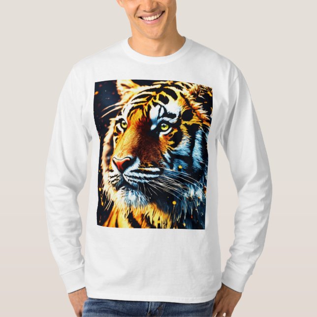 "Roaring Flame - Majestic Lion T - Shirt" T-Shirt (Vorderseite)