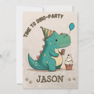 Roaring Fun im Dino Party Einladung