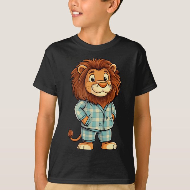 Roaring Giggles_ Lion In Pajama Costume For Sleepy T-Shirt (Vorderseite)
