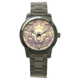Roaring Gold Lion Head eWatch Armbanduhr