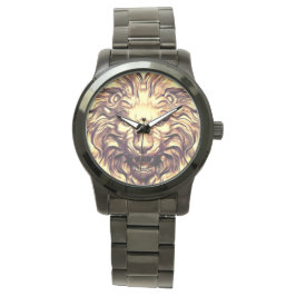 Roaring Gold Lion Head eWatch Armbanduhr