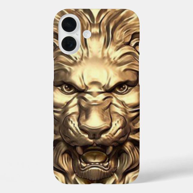 Roaring Gold Lion Head Phone Case (Rückseite)