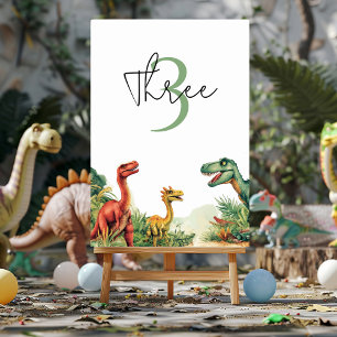 Roaring Good Time Dinosaur Party Tischnummer
