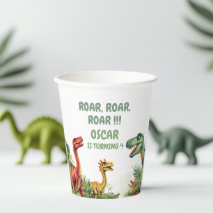 Roaring Good Time Dinosaurier Pappbecher