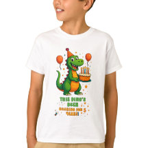 Roaring in 5 - Dino Birthday Design