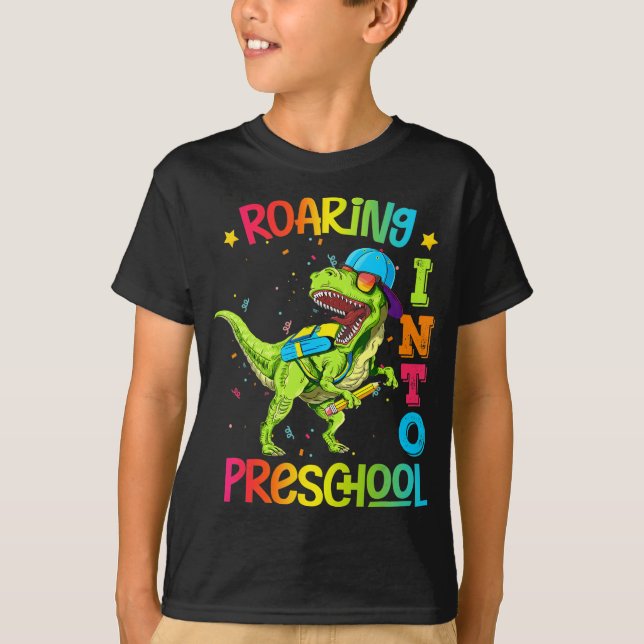 Roaring in der Vorschule Dinosaurier Lehrer Pre K  T-Shirt (Vorderseite)