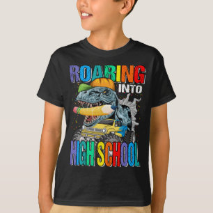 Roaring in High School Monster Truck Dinosaurier T-Shirt