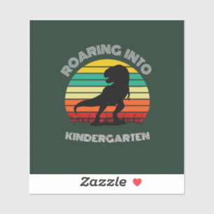 Roaring in Kindergarten Dinosaur Aufkleber