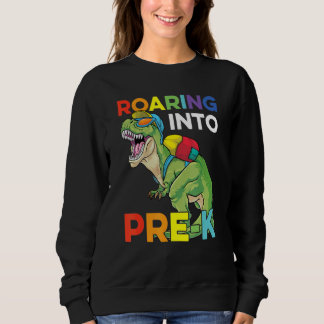Roaring Into Pre K Back To School Dinosaur Kids Bo Sweatshirt