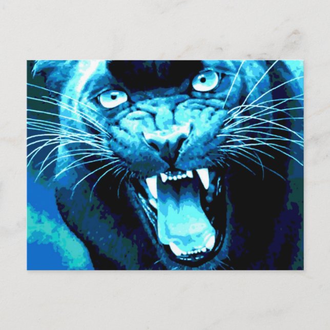 Roaring Jaguar Postkarte (Vorderseite)