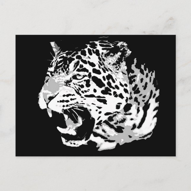 Roaring Jaguar Postkarte (Vorderseite)