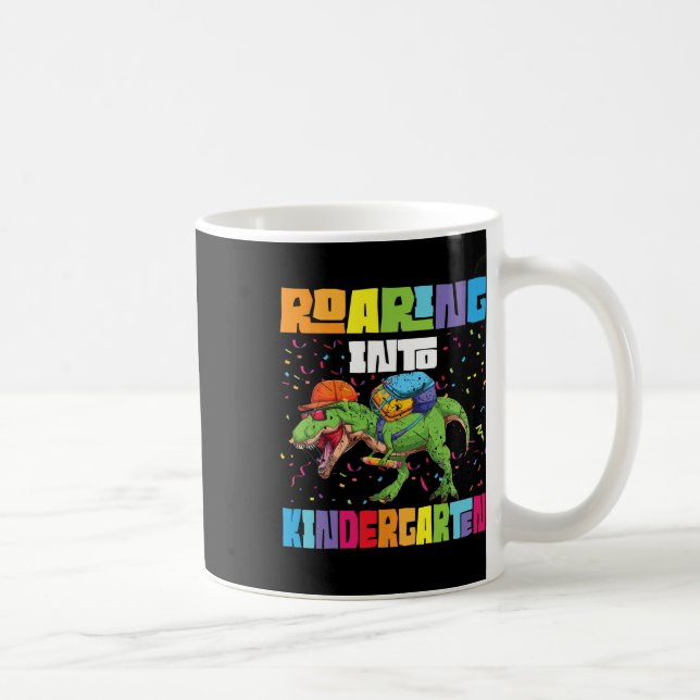 Roaring Kindergarten Dinosaurier T Rex CK to Schoo Kaffeetasse (Rechts)