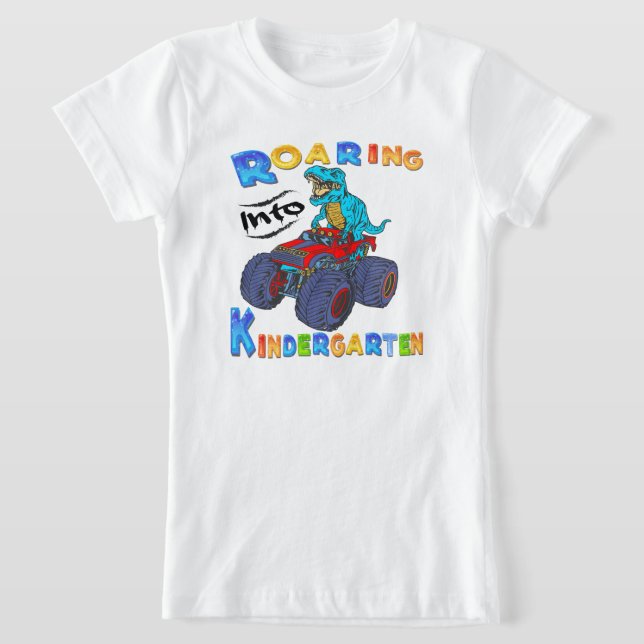 Roaring Kindergarten Dinosaurier zurück in die Sch T-Shirt (Ablage )