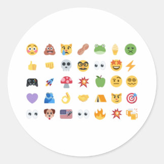 Roaring Kitty 35 Emoji Timeline GME MOASS DFV meme Runder Aufkleber