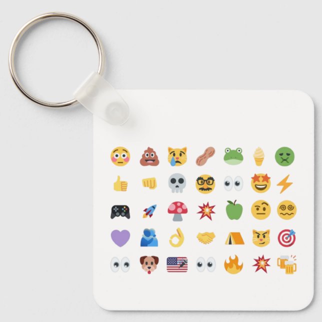 Roaring Kitty 35 Emoji Timeline GME MOASS DFV meme Schlüsselanhänger (Vorderseite)