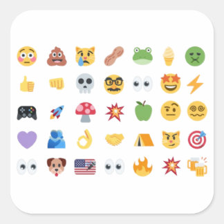 Roaring Kitty 35 Emoji-Zeitstrahl GME MOASS DFV Me Quadratischer Aufkleber