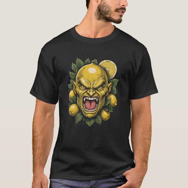 Roaring Lemon Face with Citrus Details  T-Shirt (Vorderseite)