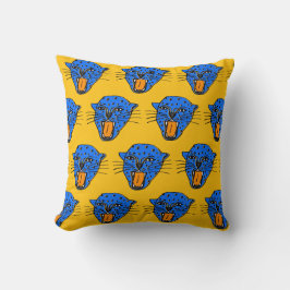 Roaring Leopard Cushion - Pop Art Animal Print Kissen