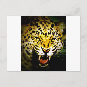 Roaring Leopard Postkarte
