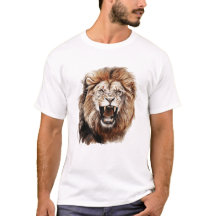 Roaring Lion Aquarellmalerei Portrait