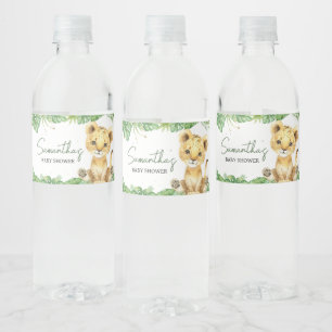 Roaring Lion Baby Dusche Wasserflaschenetikett