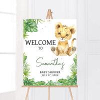 Roaring Lion Baby Dusche Willkommen